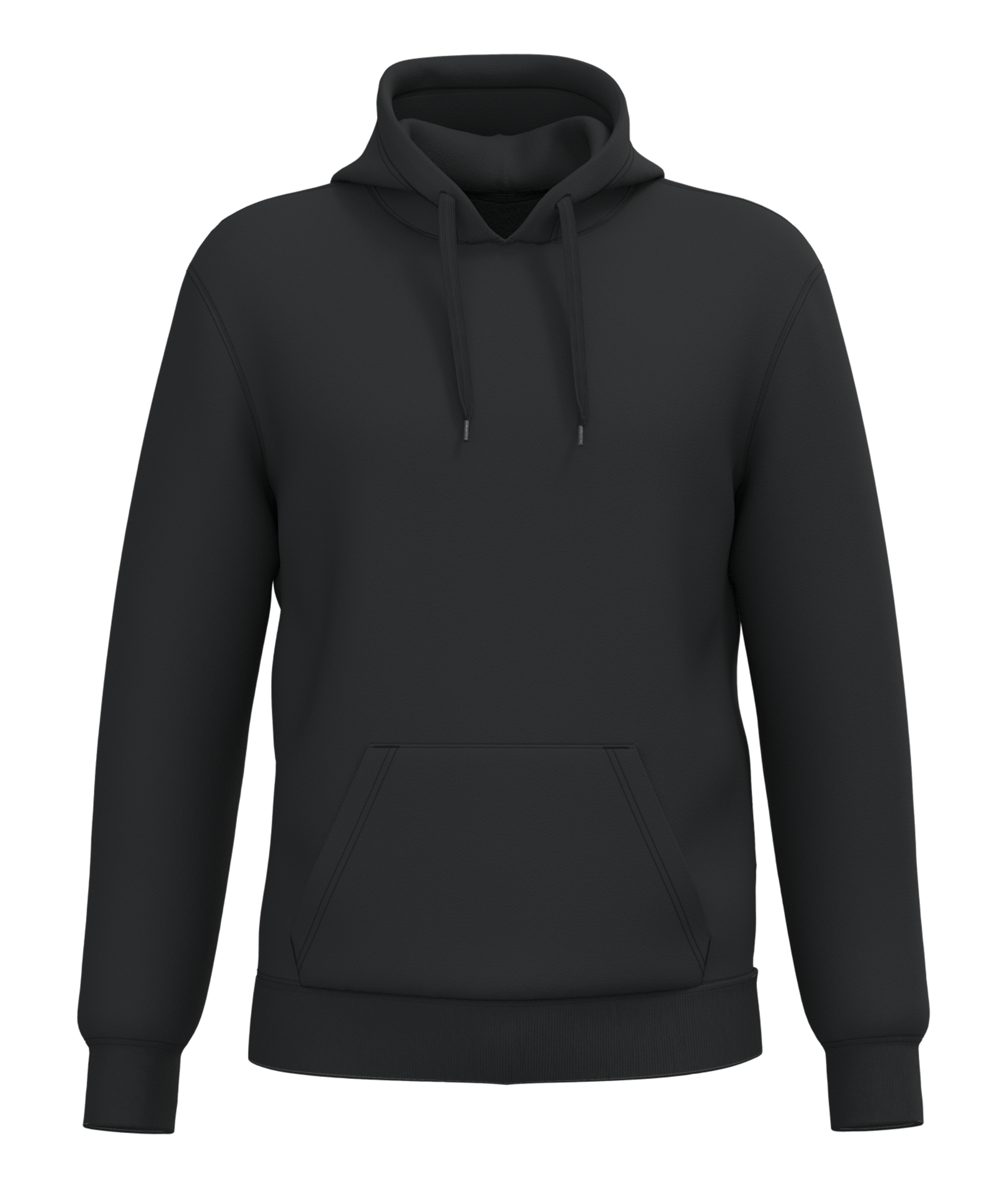 Sweat Noir Avant Sweat à Capuche noir à personnaliser avec votre visuel – Image 1