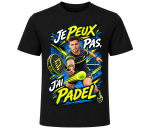 T-shirt noir Padel à personnaliser
