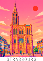 T-shirt Ville Strasbourg - Cathédrale de Strasbourg – Image 2